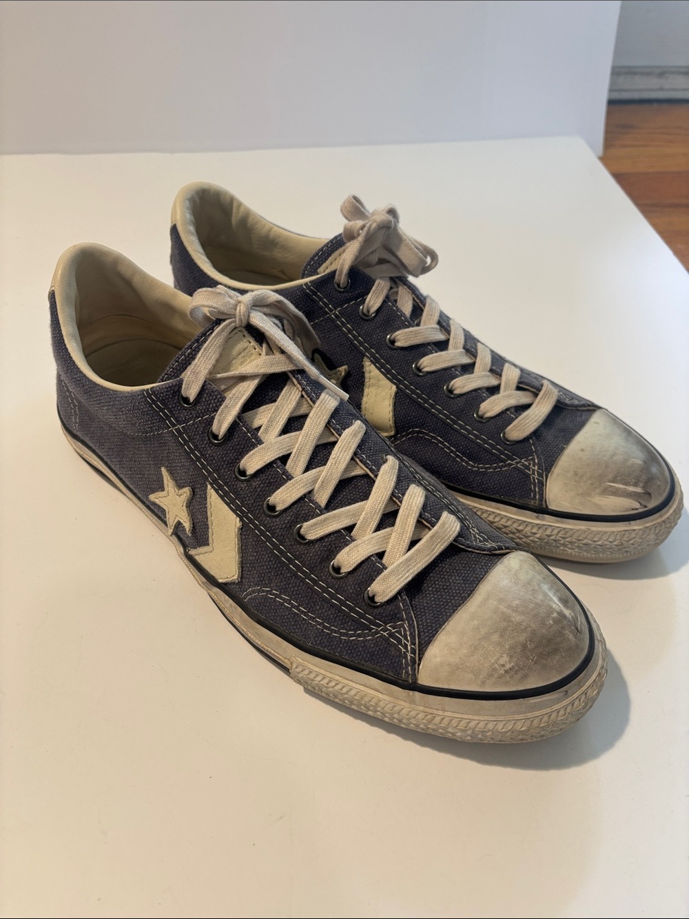 Converse Men’s Navy john varvatos Canvas Low-Top distressed Sneakers